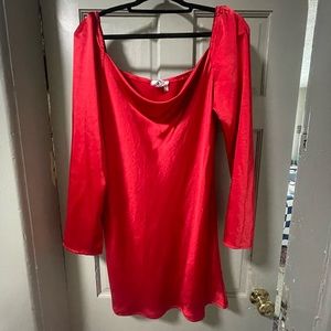 Red formal dress silk princess Polly never worn